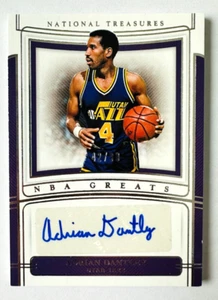 2019-20 National Treasures Adrian Dantley AUTO Card NBA Greats SP #/99 Jazz! - Picture 1 of 3