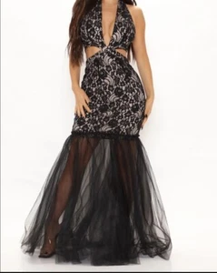 Before the night ends, maxi black dress / new without tag /size medium  - Picture 1 of 6