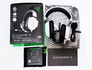 Razer BlackShark V2 X Wired Gaming Headset PS5 Xbox PC Switch 3.5mm Mic White - Picture 1 of 4