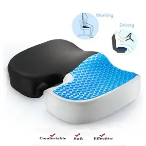Large Gel Seat Cushion For Lower Back Pain Pressure Relief Wheelchair Car Office - Picture 1 of 12