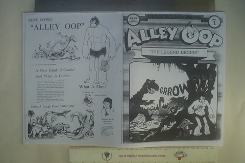 2x ALLEY OOP # 1, # 2, 1987.  SHARP reprint FOLIOS of 1933, 1934, 1939 dailies Cover