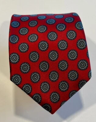 Corbata GIVENCHY MONSIEUR Corbata Vintage Italiana Seda Hecha en EE. UU. Roja Ejecutiva Foto 1 de 4