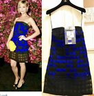 2.4K New Chanel 2013 Quilt Blue Mini Party Cocktail Dress 34 36 38 2 4 6 Top S