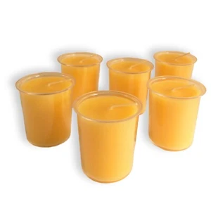 100% Pure Beeswax 15-hour Votives Candles in Cup, Organic, Hand Made - Picture 1 of 5