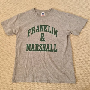 Franklin & Marshall Mens Print Athletic S/S Crew Tee T-Shirt M Medium Grey Green - Picture 1 of 6