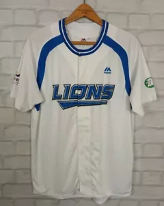 VTG RETRO JAPANESE BASEBALL SAITAMA SEIBU LIONS SPORTS JERSEY T SHIRT TOP BRIGHT - Picture 1 of 3
