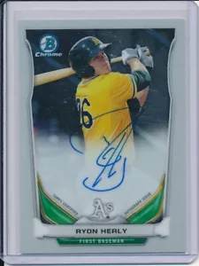2014 Bowman Chrome Ryon Healy Chrome Auto Prospect Autograph (Card A) - Picture 1 of 2