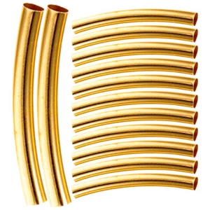100 Pcs Kupferbogen -Rohrzubehör Schmuckrohr Abstandsperlen Aus Gebogenem - Bild 1 von 12