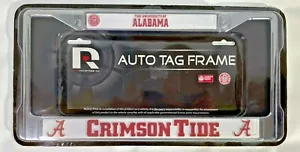 NEW Alabama Crimson Tide Metal Chrome License Plate Frame Auto Truck Car NWT - Picture 1 of 2