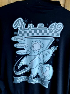 12 14 VINTAGE FINE 49 ATOMIC ROCKET DINER ZIP JACKET DINER 50S RETRO ROCKABILLY - Picture 1 of 3