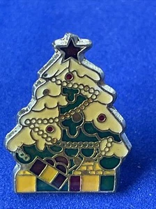 PIN DE SOLAPA PINBACK VINTAGE ÁRBOL DE NAVIDAD VACACIONES (7) - Imagen 1 de 1
