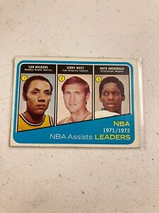 1972-73 Topps  #176 LEN WILKENS,JERRY WEST AND NATE ARCHIBALD 1971/72 NBA LEADER