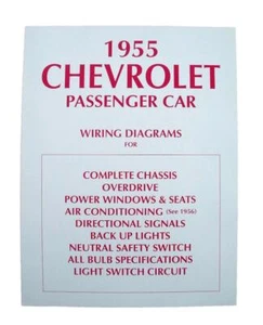Chevrolet 1955 55 diagrama de cableado Chevy nuevo - Imagen 1 de 2