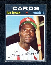 1971 Topps #625 Lou Brock - St. Louis Cardinals  Vg/Ex+