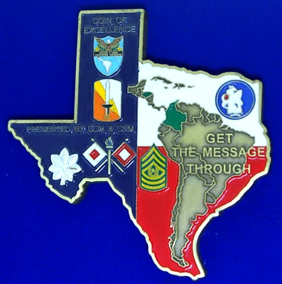 US Army 56th Signal Battalion 525th Texas Panama US Southern Challenge Coin AC-1 - Image 1 of 2