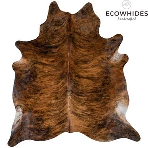 Brazilian Brindle Cowhide Rug Size 7.3" L x 6'9" W 7323 - Picture 1 of 6