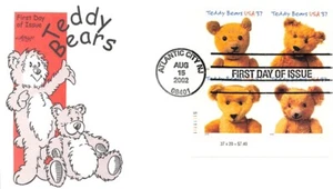 3653/3656 37c TEDDY BEARS - Artmaster - Plate block of 4 - Picture 1 of 2