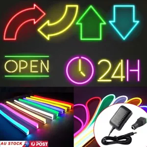 LED Strip 2835 Flexible Neon Rope Light Tube Tape Waterproof 12V Bar Adv Sign - Picture 1 of 22