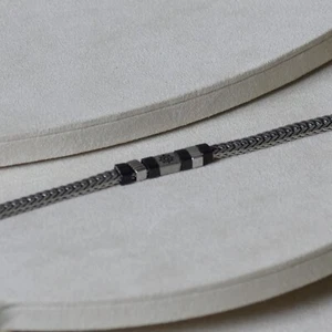Bracciale uomo in acciaio a maglia morbida - Imagen 1 de 2