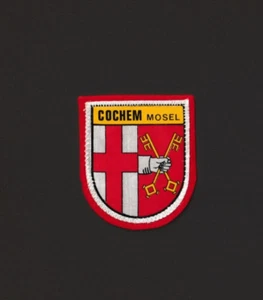 Vintage Cochem Mosel Germany Felt Patch Badge Hand Holding Keys Sew On - Picture 1 of 2
