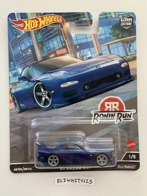 NUEVO Hot Wheels Premium Car Culture Ronin Run 1995 Mazda RX7 azul (HCK13) 🔥 Foto 1 de 3
