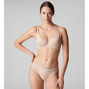 Simone Perele Caresse 3D Plunge Bra 34G Peau Rose Lace Full Coverage Underwire - Picture 1 of 11
