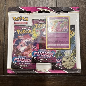 AWESOME GREAT Pokémon TCG Sword & Shield - Fusion Strike 3-Pack Blister - Espeon - Picture 1 of 2
