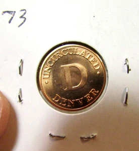 USA D Denver Mint Bronze uncirculated coin token US Treasury penny sized - Picture 1 of 2