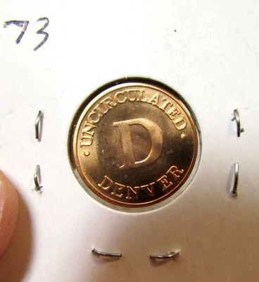 USA D Denver Mint Bronze uncirculated coin token US Treasury penny sized - Image 1 of 2