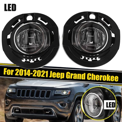 For 2014-2021 Jeep Grand Cherokee Pair LED Fog Lights Left + Right 5182021AB 15 - Image 1 of 4