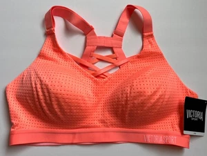 Victoria Sport 36B Neon Pink Coral Incredible Lightweight Medium Impact Bra - Picture 1 of 6