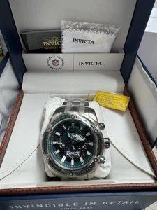 Reloj Hombre Invicta NFL Philadelphia Eagles 41807 - 52mm, Plateado - NUEVO - Imagen 1 de 9