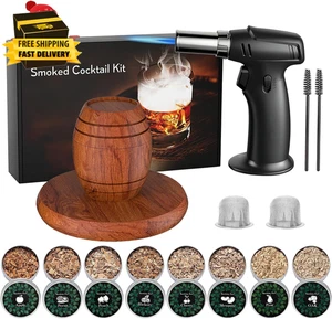 Kit de ahumador de cóctel con antorcha - 8 sabores astillas de madera - bourbon, antiguo D - Imagen 1 de 8