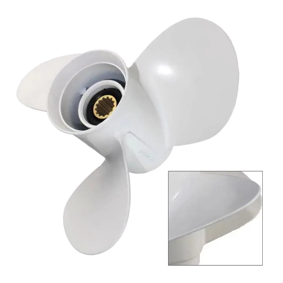 Stainless Steel 11 18 x 13 Pitch Propeller with 13 Teeth for 40 60HP Outboard - Image 1 of 4