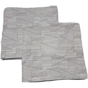 Set of 2 Grey & White Abstract Print Pillowcases By City Scene.  20 X 30 Stan/Qu - Picture 1 of 4