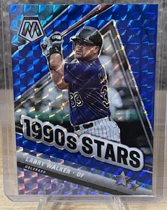 2022 Panini Mosaic 1990's Stars Blue Mosaic Prizm /99 Larry Walker #294 HOF - Picture 1 of 3