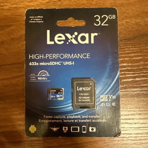 Lexar 32GB Micro SD CardHigh Performance 633x microSDXC UHS-I - Picture 1 of 1