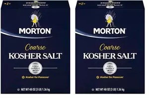 Morton Kosher Salt Coarse 48oz Pack of 2 Salt (Packaging may vary) - Picture 1 of 11