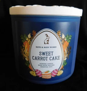 Bath & Body Works Sweet Carrot Cake Candle 3 Wick Scented Easter Rabbit LID FALL - Picture 1 of 4