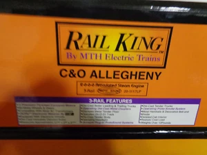 Rail King C & O Steam Engine And Tender - New 1117- LP 2-6-6-6 Allegheny - Picture 1 of 5