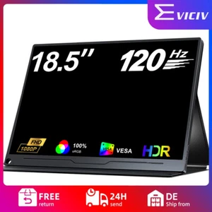 EVICIV 2025 120Hz Tragbarer Monitor 18,5 Zoll 1080P USB C Bildschirm Für Spiele - Bild 1 von 8