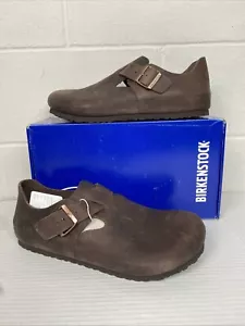 NUOVI zoccoli Birkenstock uomo London BS pelle oliata Habana vestibilità regolare #166531 - Foto 1 di 12