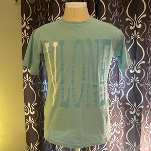 Vlone Teal Blue Men's Tee Size Large Excellent Condition Pre-Owned - Picture 1 of 4