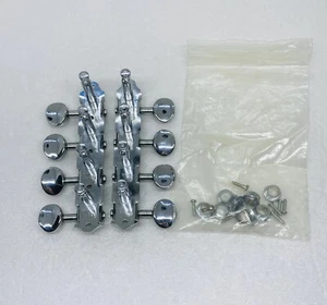 Very Rare Grover USA Classical Guitar Machine Heads Chrome Tuning 4 Pegs 22 - Picture 1 of 12