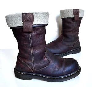 Dr Martens BELSAY Brown Steel Toe Fur Lined Work Farm Rigger Leather Boots Uk 6 - Picture 1 of 5