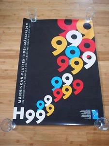 H99 Scandinavian FURNITURE Design Fair POSTER 1999 Sweden Vintage 39x27 IKEA - Picture 1 of 3