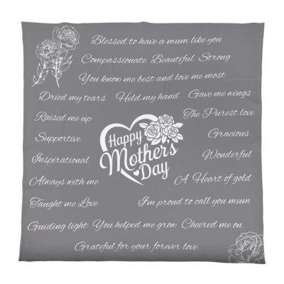 Grau Muttertag Nettes Wörter Hören Blumenmuster - Fleece Decke 150cm X 150cm - Bild 1 von 4