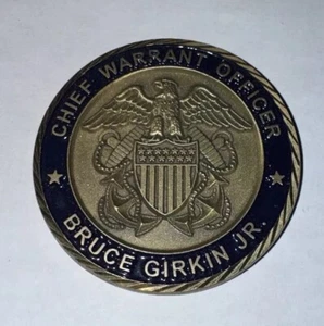 U.S. Military Challenge Coin from Chief Warrant Officer Bruce Girkin, raised - Picture 1 of 2
