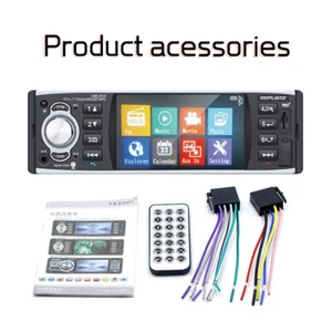 4" Single 1 Din In-Dash Bluetooth Car Radio Stereo RDS/AM/FM Touch Screen Mirror - Picture 1 of 17