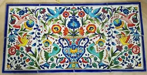 Birds of Paradise hand painted Ceramic Tile Mural Backsplash - Picture 1 of 3